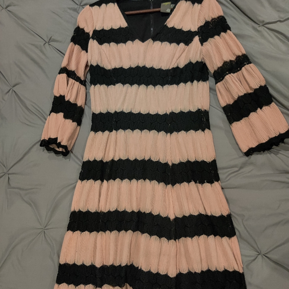 Pink and Black Dress